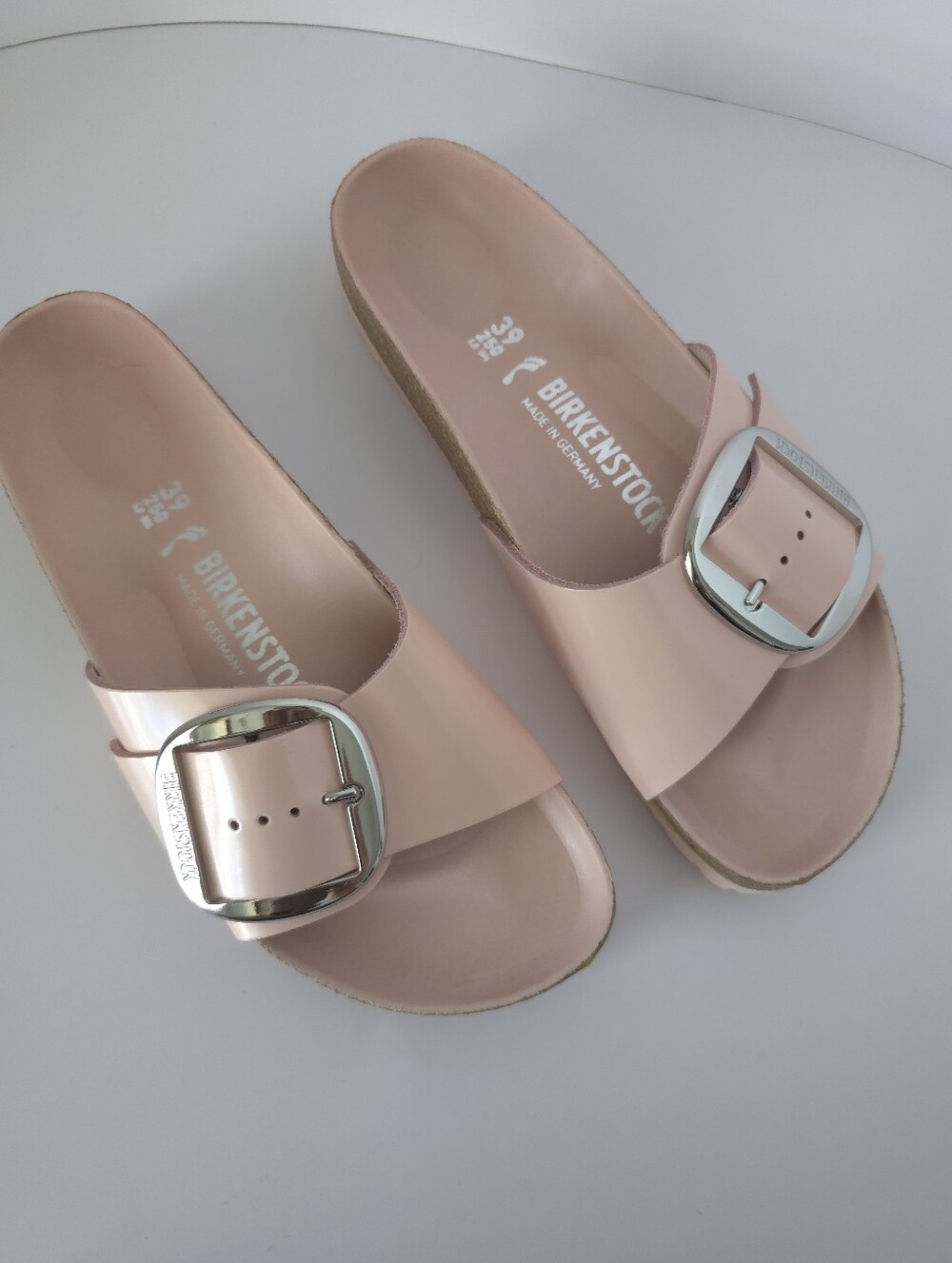 Birkenstock - Eva, Madrid Single-Strap Sandal with Oversized Buckle in Blush